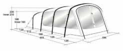 Outwell Parkdale 6PA Tent (2023) -Vango Camping Shop 111035 parkdale 6pa drawing perspective 2