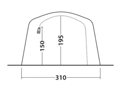 Outwell Parkdale 4PA Tent (2023) 21 Outwell Parkdale 4PA Tent (2023) -Vango Camping Shop 111180 parkdale 4pa drawing other5