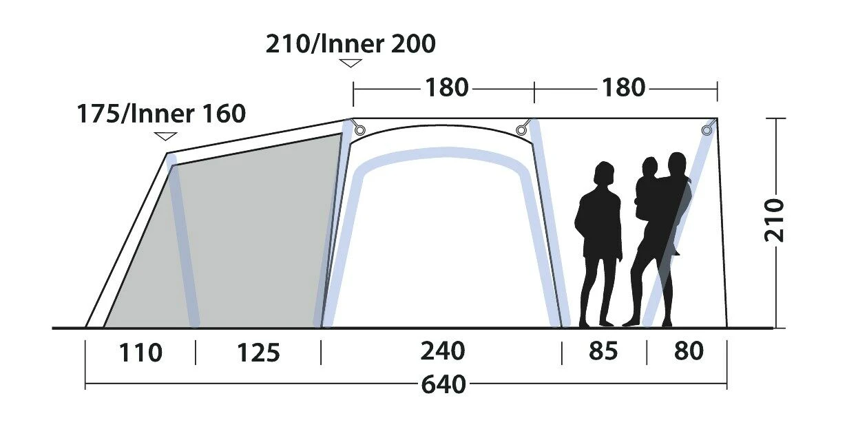 Outwell Oakdale 5PA Tent (2023) 4 Outwell Oakdale 5PA Tent (2023) - Image 4