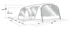 Outwell Mountain Lake 5ATC Tent (2022) 16 Outwell Mountain Lake 5ATC Tent (2022) -Vango Camping Shop 111198 mountain lake 5atc drawing perspective2