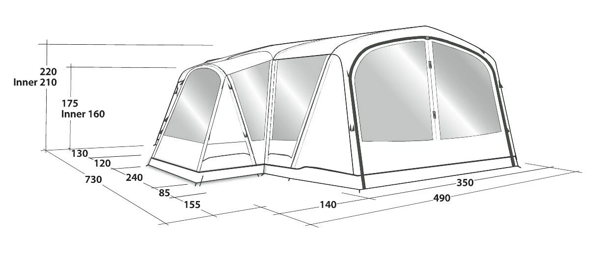 Outwell Mountain Lake 5ATC Tent (2022) 3 Outwell Mountain Lake 5ATC Tent (2022) - Image 3