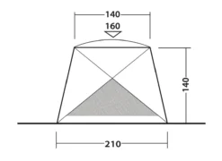 Outwell Beach Shelter Compton (2023) -Vango Camping Shop 111230 beach shelter compton drawing other4