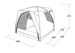 Outwell Beachcrest Drive Away Awning -Vango Camping Shop 111238 beachcrest drawing perspective2