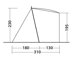 Outwell Sandcrest L Awning 19 Outwell Sandcrest L Awning -Vango Camping Shop 111240 sandcrest l drawing other4