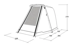 Outwell Sandcrest S Awning -Vango Camping Shop 111241 sandcrest s drawing perspective2