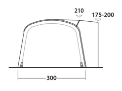 Outwell Blossburg 380 Air Drive Away Awning -Vango Camping Shop 111242 blossburg 380 air drawing other4