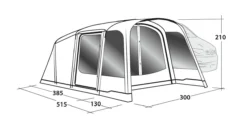 Outwell Blossburg 380 Air Drive Away Awning -Vango Camping Shop 111242 blossburg 380 air drawing perspective2