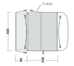 Outwell Newburg 240 Air Low Drive Away Awning 14 Outwell Newburg 240 Air Low Drive Away Awning -Vango Camping Shop 111245 newburg 240 air drawing floorplan3