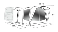 Outwell Newburg 240 Air Low Drive Away Awning 17 Outwell Newburg 240 Air Low Drive Away Awning -Vango Camping Shop 111245 newburg 240 air drawing perspective2