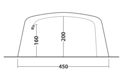 Outwell Queensdale 8PA Tent (2023) -Vango Camping Shop 111270 queensdale 8pa drawing other5