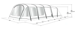 Outwell Queensdale 8PA Tent (2023) -Vango Camping Shop 111270 queensdale 8pa drawing perspective2