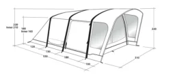 Outwell Springville 4SA Tent (2023) -Vango Camping Shop 111275 springville 4sa drawing perspective2
