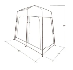 Outwell Seahaven Station Double 17 Outwell Seahaven Station Double -Vango Camping Shop 111288 outwell seahaven comfort station double drawing perspective2