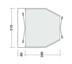 Easy Camp Shamrock Awning (180 - 205cm) -Vango Camping Shop 120398 shamrock drawing floorplan3