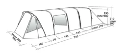 Easy Camp Palmdale 800 Lux Tent (2023) -Vango Camping Shop 120450 palmdale 800 lux drawing perspective2