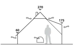 Robens Klondike Tipi Tent (2023) -Vango Camping Shop 130083 klondike drawing elevation 3967