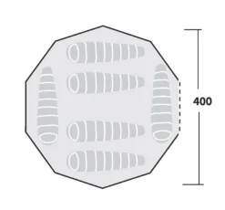 Robens Klondike Tipi Tent (2023) -Vango Camping Shop 130083 klondike drawing floorplan 14532