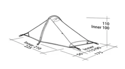 Robens Starlight 2 Tent (2022) -Vango Camping Shop 130259 starlight 2 drawing perspective2