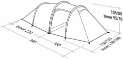 Robens Voyager 2EX Tent (2022) 16 Robens Voyager 2EX Tent (2022) -Vango Camping Shop 130263 voyager 2ex drawing perspective2