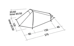 Robens Arrow Head 1 Tent (2023) 17 Robens Arrow Head 1 Tent (2023) -Vango Camping Shop 130272 arrow head drawing perspective2 1
