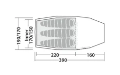 Robens Pioneer 3EX Tent (2022) 16 Robens Pioneer 3EX Tent (2022) -Vango Camping Shop 130275 pioneer 3ex drawing floorplan3