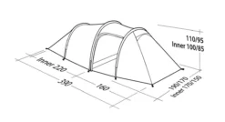 Robens Pioneer 3EX Tent (2022) 18 Robens Pioneer 3EX Tent (2022) -Vango Camping Shop 130275 pioneer 3ex drawing perspective2