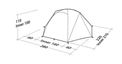 Robens Boulder 3 Tent (2023) -Vango Camping Shop 130290 boulder 3 drawing perspective2