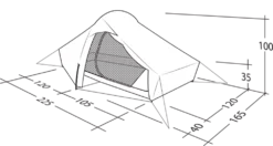 Robens Chaser 2 Tent (2023) 24 Robens Chaser 2 Tent (2023) -Vango Camping Shop 130316 chaser 2 drawing perspective2