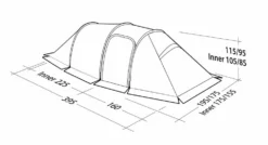 Robens Nordic Lynx 3 Tent (2023) -Vango Camping Shop 130323 nordic lynx 3 drawing perspective2