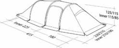 Robens Nordic Lynx 4 Tent (2022) -Vango Camping Shop 130324 nordic lynx 4 drawing perspective2