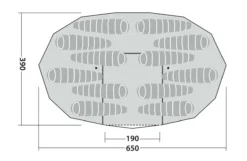Outwell Robens Klondike Twin Tipi Tent (2023) -Vango Camping Shop 130359 klondike twin drawing floorplan3