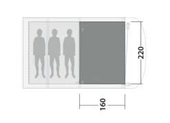 Outwell Lindale 3PA Flat Woven Carpet -Vango Camping Shop 170857 flat woven carpet lindale 3pa drawing floorplan2