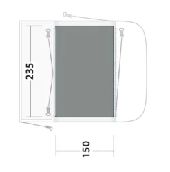 Outwell Newburg 160 Flat Woven Carpet -Vango Camping Shop 170864 flat woven carpet newburg 160 drawing floorplan2