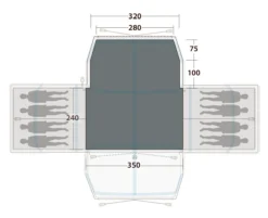 Outwell Grandville 8SA Flat Woven Carpet 5 Outwell Grandville 8SA Flat Woven Carpet -Vango Camping Shop 170908 flat woven carpet grandville 8sa drawing floorplan2