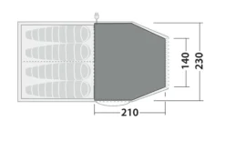 Robens Double Dreamer 4 Fleece Carpet (210*220) -Vango Camping Shop 190062 fleece carpet double dreamer 4 drawing floorplan2