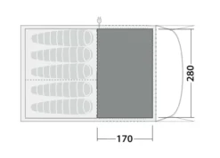 Robens Fleece Carpet Wolf Moon 5XP -Vango Camping Shop 190070 fleece carpet wolf moon 5xp drawing floorplan2