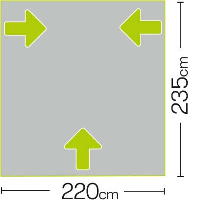 Quest Falcon 220 Poled Porch Caravan Awning (2022) 7 Quest Falcon 220 Poled Porch Caravan Awning (2022) - Image 7