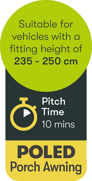 Quest Falcon 390 Poled Porch Caravan Awning (2022) 8 Quest Falcon 390 Poled Porch Caravan Awning (2022) - Image 8