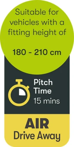 Quest Falcon Air 300 Drive Away Awning Low (180-120cm) (2022) -Vango Camping Shop a3507a 9 midsize 1