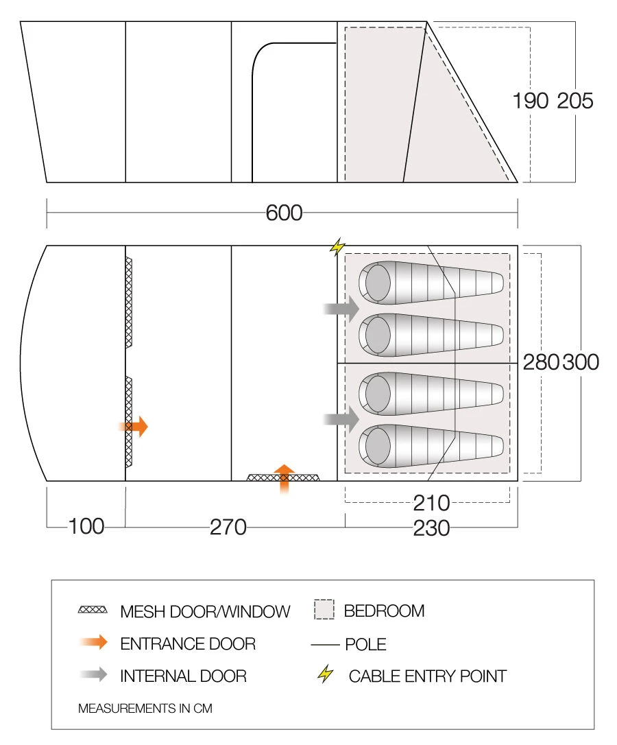 Vango Aether Poled 450XL Tent (2022) 3 Vango Aether Poled 450XL Tent (2022) - Image 3