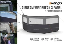Vango Airbeam Windbreak 3 Panel (Elements Proshield) -Vango Camping Shop airbeam windbreak 3 panel elements proshield high res