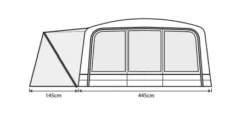 Outdoor Revolution Airedale 7.0SE Tent (2022) 14 Outdoor Revolution Airedale 7.0SE Tent (2022) -Vango Camping Shop airedale 7se floorplan 3