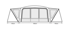 Outdoor Revolution Airedale 9.0DSE Tent (2022) -Vango Camping Shop airedale 9se 2