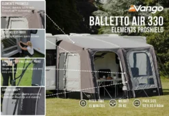 Vango Airbeam Vango Balletto Air 330 Elements ProShield Caravan Awning (2023) -Vango Camping Shop balletto air 330 lf1
