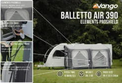 Vango Airbeam Vango Balletto Air 390 Elements ProShield Caravan Awning (2023) -Vango Camping Shop balletto air 390 eps