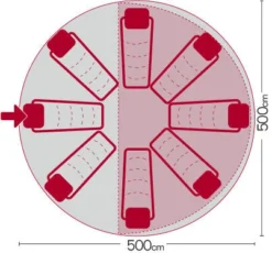 Quest Signature Classic Bell Tipi Tent 5m (2022) -Vango Camping Shop bell5 7 midsize