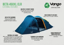 Vango Beta 450xl CLR Tent (2023) -Vango Camping Shop beta 450xl clr lr