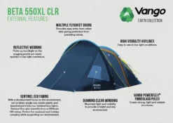 Vango Beta CLR 550xl Tent (2023) -Vango Camping Shop beta 550xl clr lr