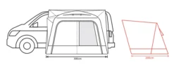 Outdoor Revolution Cayman Air Mid Awning (220-255cm) -Vango Camping Shop cayman air 3 1