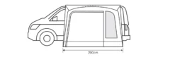 Outdoor Revolution Cayman Cona Air Driveaway Awning Low (2022) -Vango Camping Shop cayman cona air 3